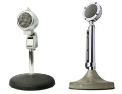 old-fashioned radio microphones