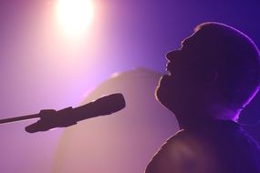 silhouette of a singer