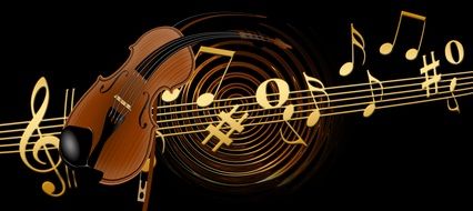 abstract violin composition