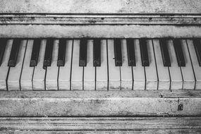 vintage wooden piano