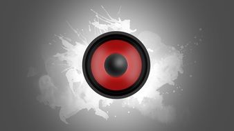 red speakers