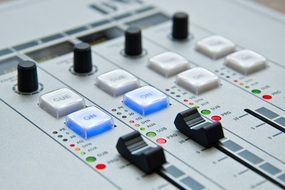 sound mixer close up