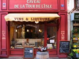 wine and liquor on the counter