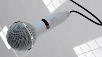 modern white microphone