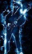 Rocker plays Guitar