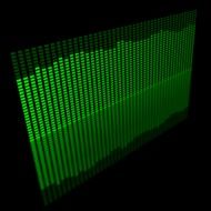 abstract green equalizer