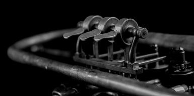 keys on a musical trumpet