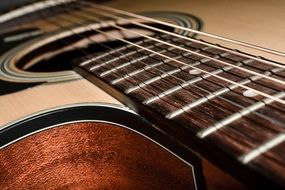 acoustic guitar close up