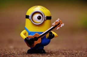 toy minion with guitar