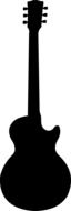 Silhouette of guitar clipart