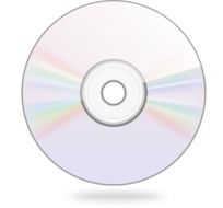 clipart of painted disc on white background