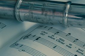 classical flute on notes