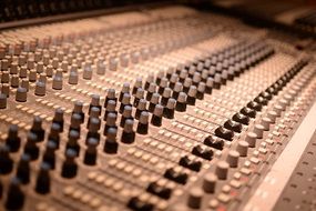 Sound mixer in studio
