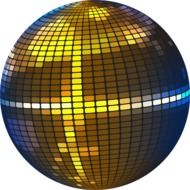 Colorful disco ball as a clipart