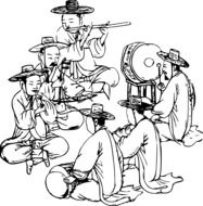 Band Group Korea drawing