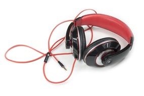 red headphones as a graphic image