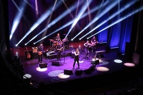 rock band musicians on stage