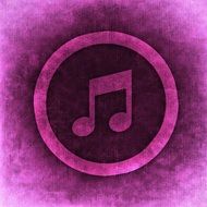 musical note on a purple background