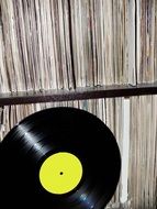 Yellow record disk