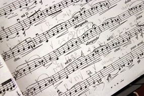 score of piece of music