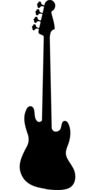 Clipart of guitar silhouette