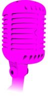 pink studio microphone as a graphic image