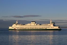 cruise ship in the Gulf of Puget Sound