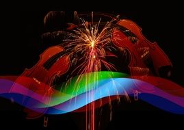violins and fireworks