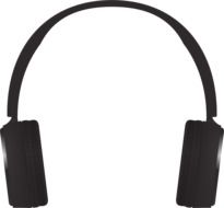 Black headphones as a clipart