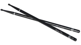 black drumsticks on a white background