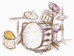 drawn drum kit