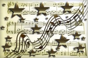 Star Gold Music drawing