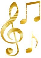 Sheet Music Gold drawing