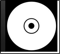 painted white cd in black packaging
