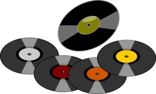 music records Icon drawing