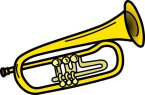 painted yellow trumpet