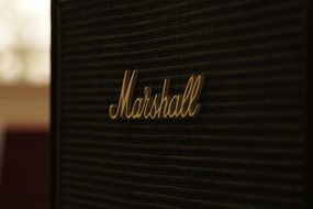 black Marshall amplifier