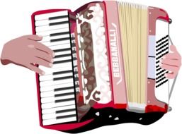Accordion Hands Music Instrument drawing