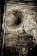 Clipart of vintage gramophone