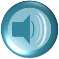 speaker Unmute, blue Icon