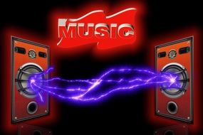 Speakers Sound Music drawing