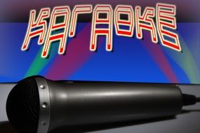 drawn black karaoke microphone