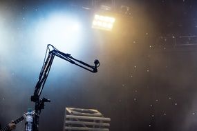 illuminated Microphone on stage