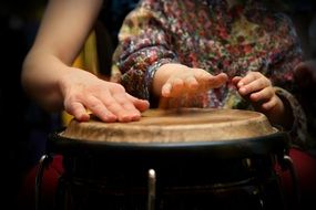 music on a drum