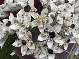 Music Buttons Flowers