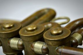 buttons on copper tubes