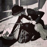 Photo of street violinist