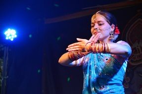 Indian Dance, beautiful girl dancing