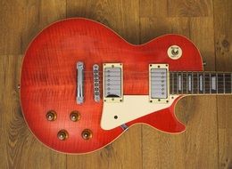 red guitar details