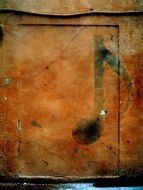 note sign on grunge wall
